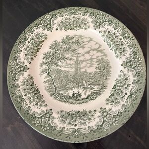 Vintage English Ironstone plate in River Scenes Pattern